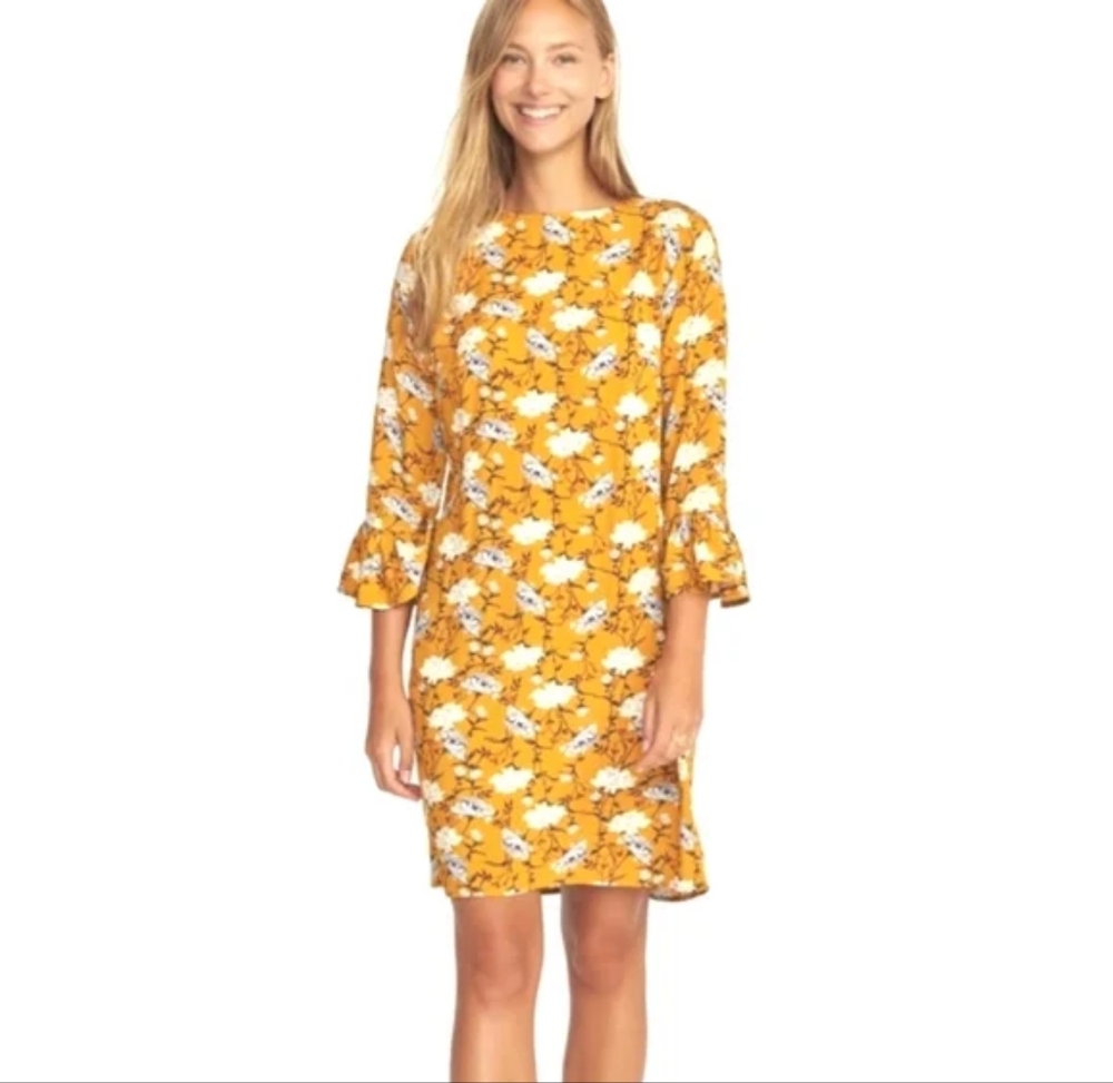 ☆ OLD NAVY Floral Yellow Dress